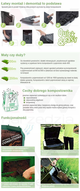 PROSPERPLAST KOMPOSTOWNIK 800L CZARNY