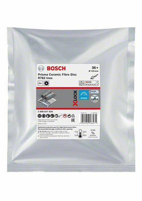 BOSCH FIBRA KRĄŻEK X-LOCK INOX 125 gr. 36 R782 /25szt.