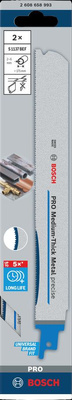 BOSCH BRZESZCZOT DO PIŁY SZABLASTEJ PRO MEDIUM-THICK METAL PRECISE S1137BEF 1,1 x 25 x 225mm /2szt.