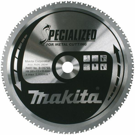 MAKITA PIŁA TARCZOWA  305x25,4x78z SPECJALIZED CIENKA BLACHA