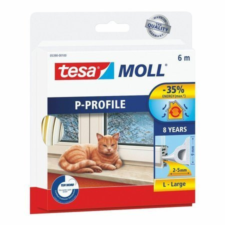 TESA USZCZELKA BIAŁA  P - 6m 9mm