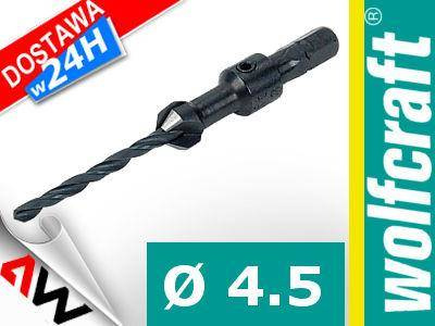 WOLFCRAFT NAWIERTAK 4,5mm  Z POGŁĘBIACZEM 12mm