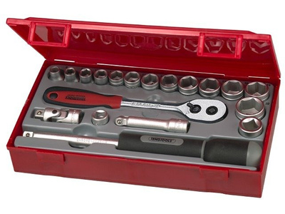 Zestaw 19 elementowy kluczy nasadowych z chwytem 3/8" TENGTOOLS TT3819 (03520103)