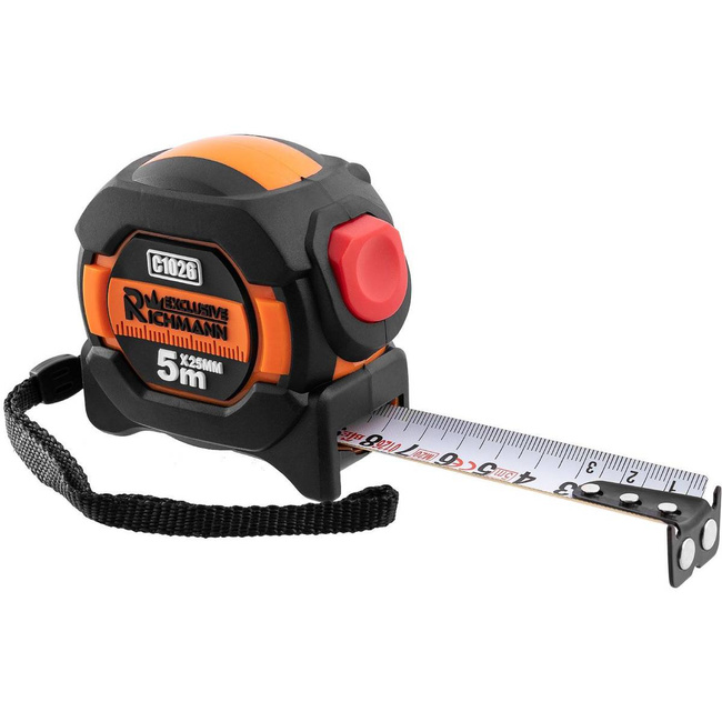 MIARA ZWIJANA 5M/25MM, AUTOSTOP, DWUSTRONNA PODZIAŁKA, KLASA I Richmann Exclusive C1026