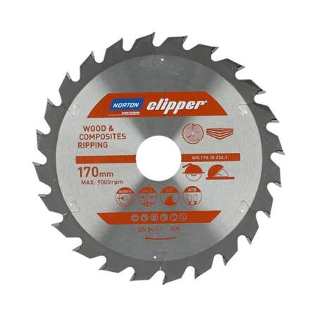 NORTON PIŁA TARCZOWA 170mm x 30mm x 48z DREWNO I KOMPOZYTY ATB (2,6 / 1,6)