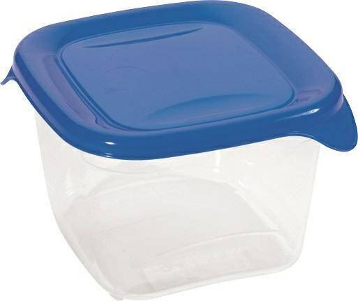 CURVER POJEMNIK NA ŻYWNOŚĆ "FRESH&GO" KWADRATOWY 1,2L   /NIEBIESKI/ TRANSPARENTNY
