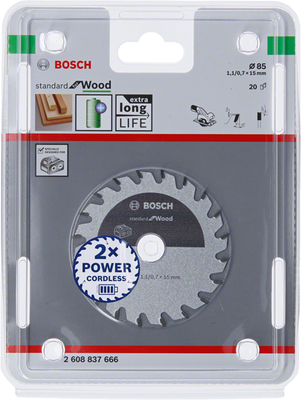 BOSCH PIŁA STANDARD WOOD ACCU 85x15x20z