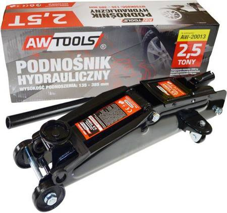 AWTOOLS DŹWIGNIK HYDRAULICZNY "ŻABA" 3 TONY 135 - 500mm PEDAŁ DO SZYBKIEGO PODNOSZENIA