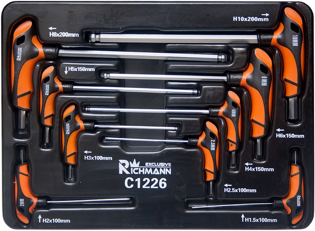 Zestaw kluczy trzpieniowych imbusowych z kulką 1,5-10mm Corona / Richmann Exclusive C1226