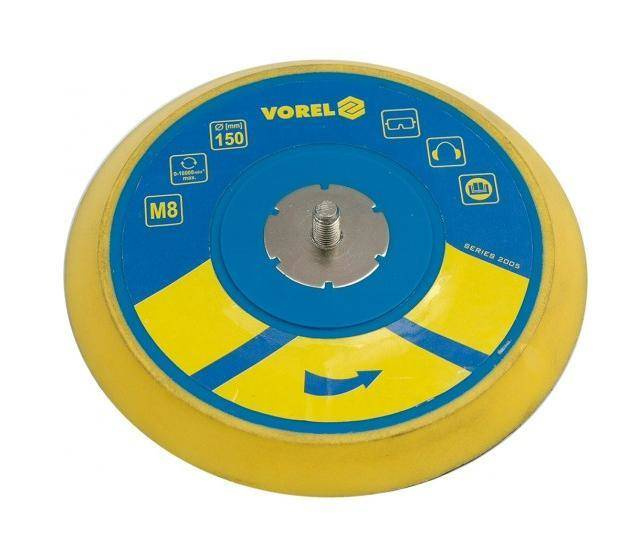 VOREL DYSK 150mm GWINT M8 DO SZLIFIERKI PNEUMATYCZNEJ (81114)   81115