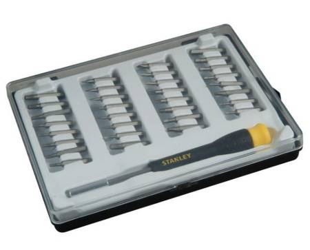 STANLEY WKRĘTAKI PRECYZYJNE Z WYMIENNYMI GROTAMI KOMPLET 32 szt.