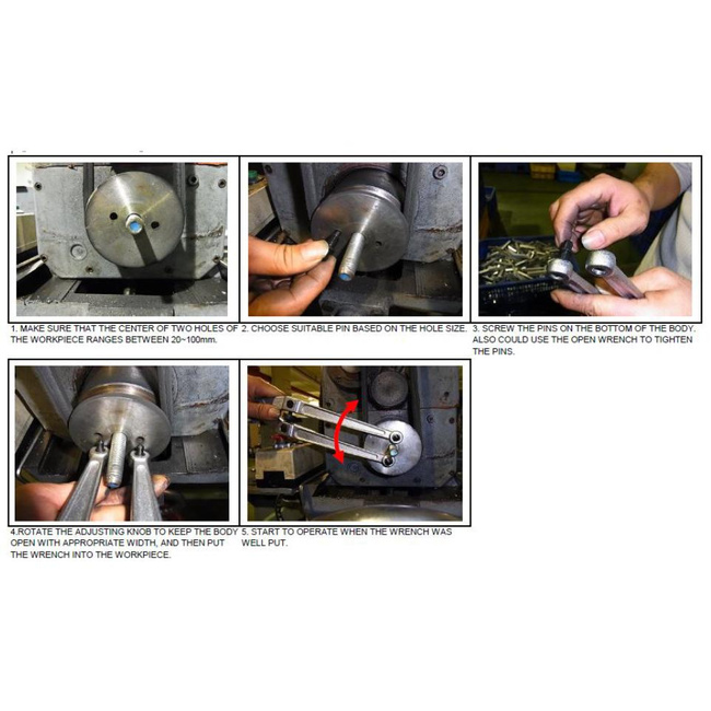 Zestaw kluczy spannerowych do pinów Ø2,5-9mm, długość 20-100mm GW5000 - ELLIENT TOOLS