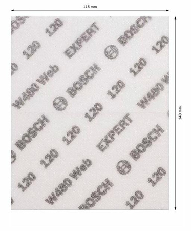 BOSCH GĄBKA ŚCIERNA P120 /2szt.