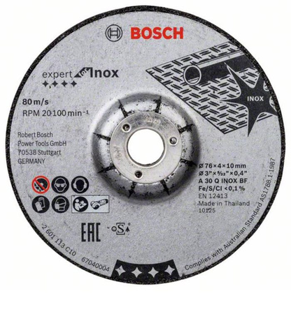 BOSCH TARCZA ŚCIERNA 76mm EXPERT FOR INOX