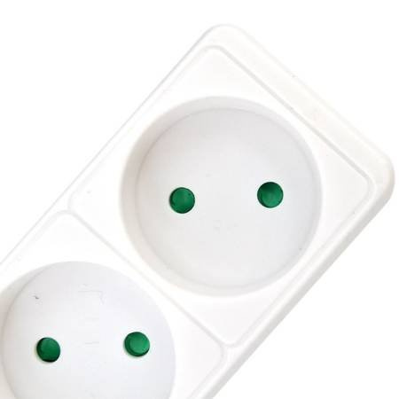 AWTOOLS PRZEDŁUŻACZ DOMOWY BIAŁY BEZ UZIEMIENIA 5 - GNIAZD 5.0m