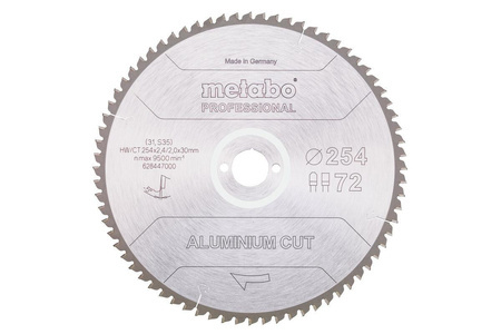 METABO PIŁA TARCZOWA FZ/TZ 254x30x72z ALUMINIUM CUT PROFESSIONAL