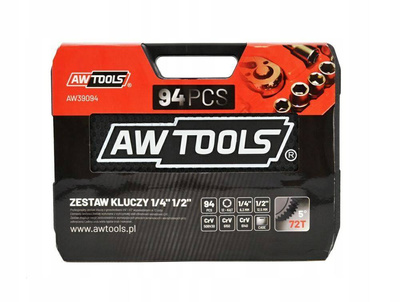 AWTOOLS ZESTAW KLUCZY   94el  1/2" / 1/4"
