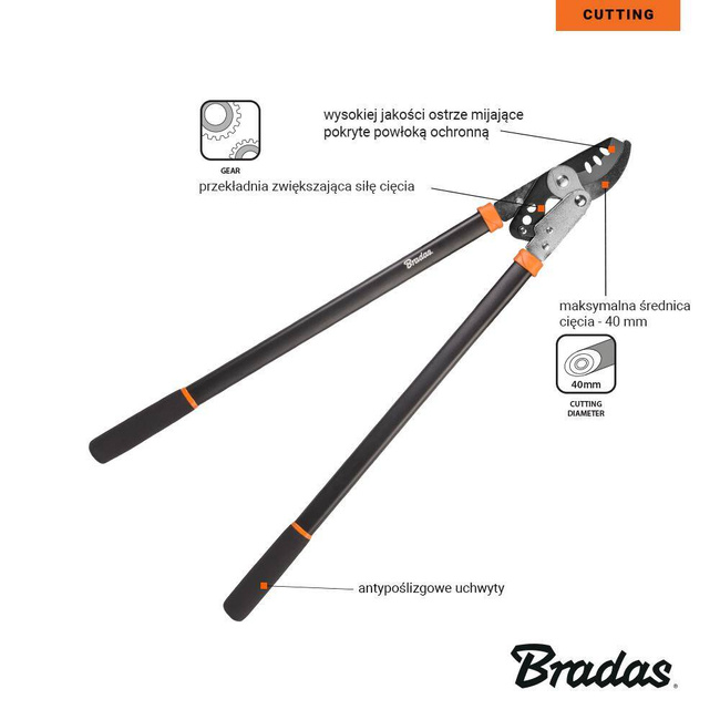 SEKATOR DO GAŁĘZI V-SERIES-D OSTRZE MIJAJĄCE 40mm