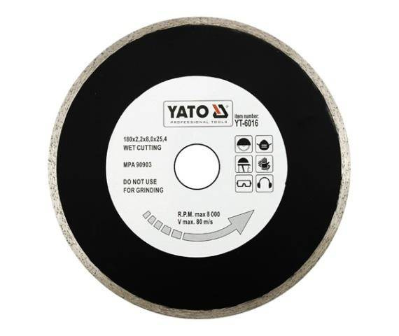 YATO TARCZA DIAMENTOWA PEŁNA 180 x 25,4mm   6016