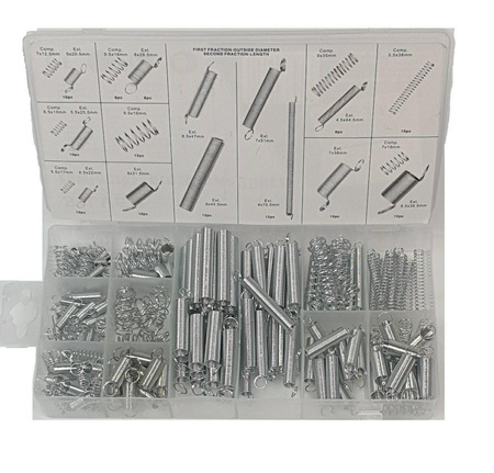 SPRĘŻYNKI 200szt. MIX /SILVER