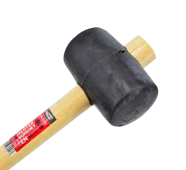 AWTOOLS MŁOTEK GUMOWY TRZON DREWNO 455g