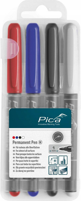 PICA ZESTAW MARKERÓW PRECYZYJNYCH 4szt MIX KOLOR