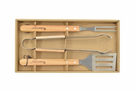 ZESTAW AKCESORIÓW DO GRILLA 3 szt. / DREWNIANE UCHWYTY