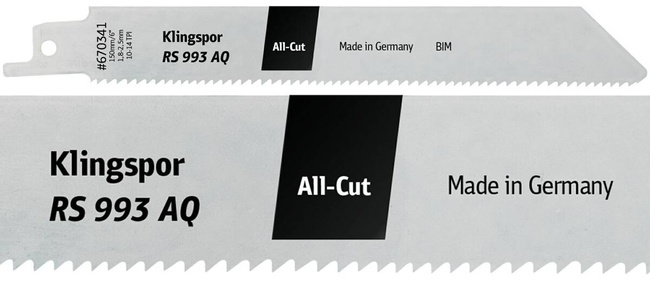 KLINGSPOR BRZESZCZOT DO PIŁY SZABLASTEJ 300x19x0,9mm RS 993 AQ /5szt.