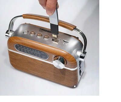 TIROSS RADIO PRZENOŚNE AKUMULATOROWE USB /Bluetooth