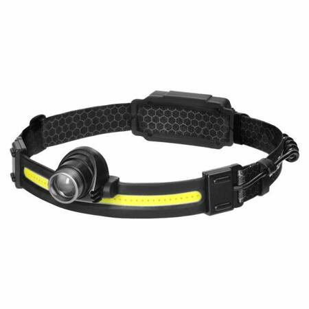 ORNO LATARKA CZOŁOWA LED COB 3W + LED CREE 10W AKUM. 1200mAh