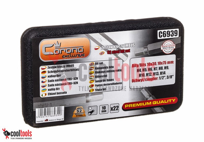 Zestaw kluczy wewnętrznych IMBUS 22 elementy Corona Exclusive C6939