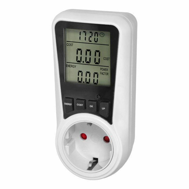 ORNO WATOMIERZ DWUTARYFOWY Z WYŚWIETACZEM LCD SCHUKO