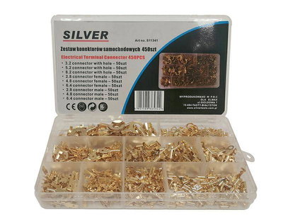 ZESTAW KONEKTORÓW SAMOCHODOWYCH 450szt. /SILVER
