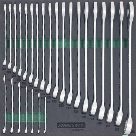 Zestaw kluczy płasko-oczkowych 6-32 mm 26 szt. we wkładce EVA Jonnesway W26226KV