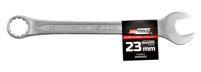 AWTOOLS KLUCZ PŁASKO-OCZKOWY CrV DIN3113 ROZMIAR: 23 (MM)