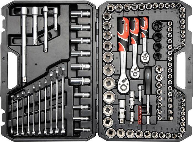 YATO ZESTAW KLUCZY 1/4" , 3/8" , 1/2"  120 elem. XL  38801