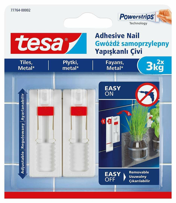 TESA GWÓŹDŹ SAMOPRZYLEPNY DO PŁYTEK 3KG /REGULOWANY