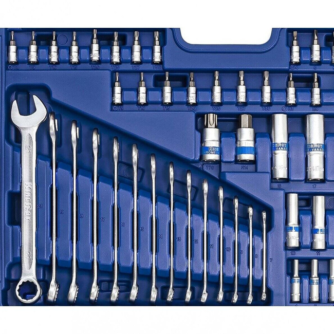 ZESTAW KLUCZY NASADOWYCH 1/4" + 3/8" + 1/2" 218 SZT. KR218MDA