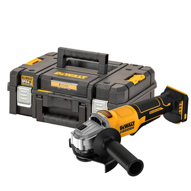 DEWALT SZLIFIERKA KĄT.125mm 18V DCG408NT BL TSTAK WŁ. ŁOPATKOWY