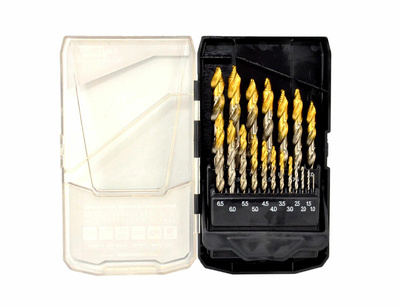 AWTOOLS WIERTŁO DO METALU M2 HSS-TiN KPL.19szt.  /1.5-10mm / BLACK LINE