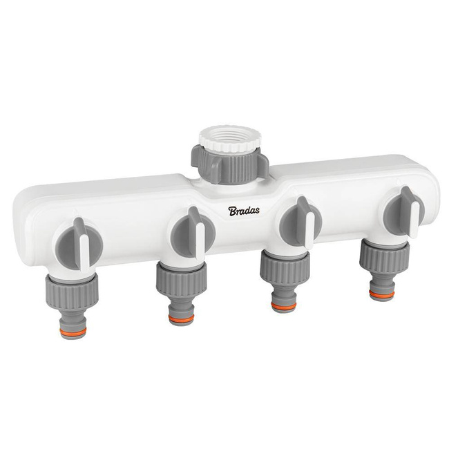 ROZDZIELACZ 4-DROŻNY Z GW 1"-3/4" Z ZAWORAMI /WHITE LINE