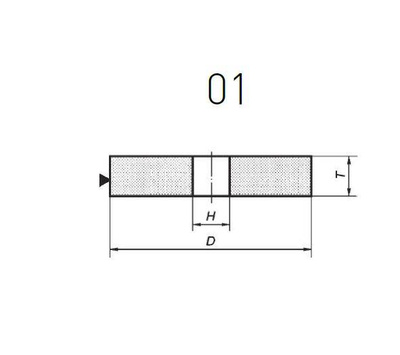 NORTON ŚCIERNICA-01 200mm x 20mm x 32mm 38A60L6VS3