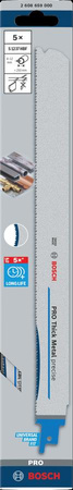 BOSCH BRZESZCZOT DO PIŁY SZABLASTEJ PRO THICK METAL PRECISE S1237HBF 1,1 x 25 x 300mm /5szt.