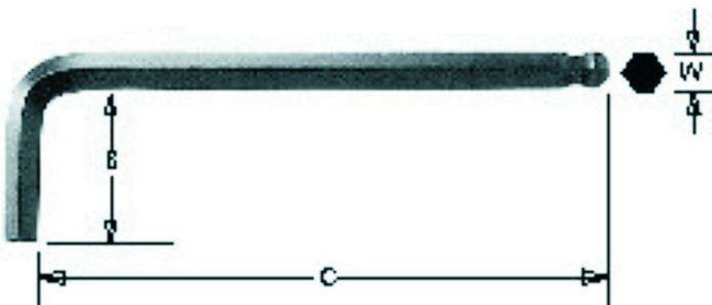 JONNESWAY KLUCZ IMBUSOWY Z KULĄ  4mm H05S1040