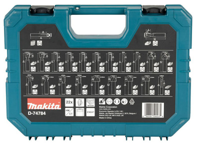 MAKITA FREZY DO ROWKÓW 8mm ZESTAW 22szt.