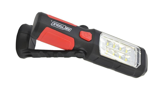 AWTOOLS LATARKA WARSZTOWA 2in1 LED MAGNES NA BATERIE 3xAA 280 LUMENÓW