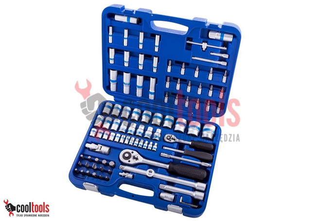Zestaw kluczy nasadowych 1/4" i 1/2" w walizce 94 elementy King Roy CTL0070