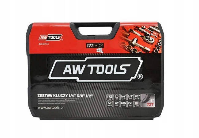 AWTOOLS ZESTAW KLUCZY  173el  1/2"/3/8"/1/4"