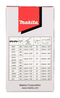 MAKITA ŁAŃCUCH TNĄCY 91VXL 25cm 1,3mm 3/8" DO EY2650H, EY401MP