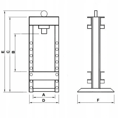 AWTOOLS PRASA HYDRAULICZNA Z MANOM. 12T